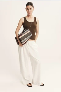 Linen-Blend Pants
