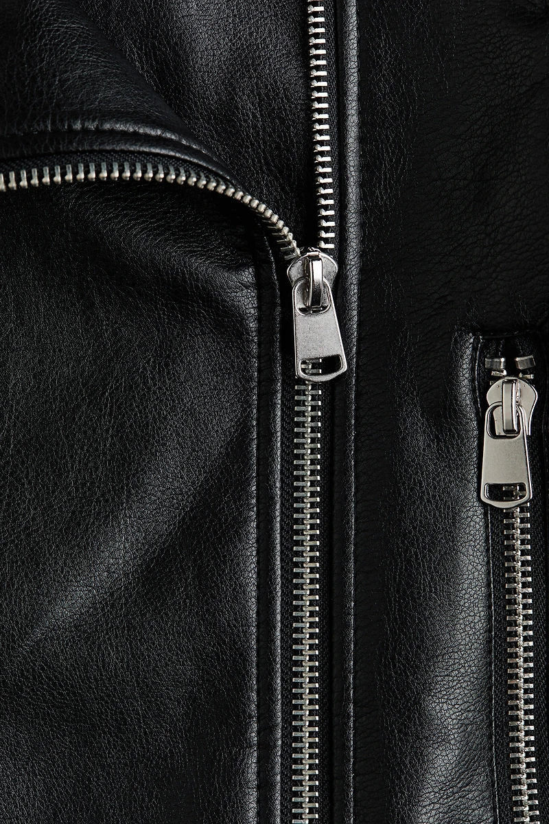 Coated Biker Jacket