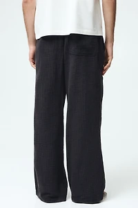 Pantalon ample en mousseline de coton