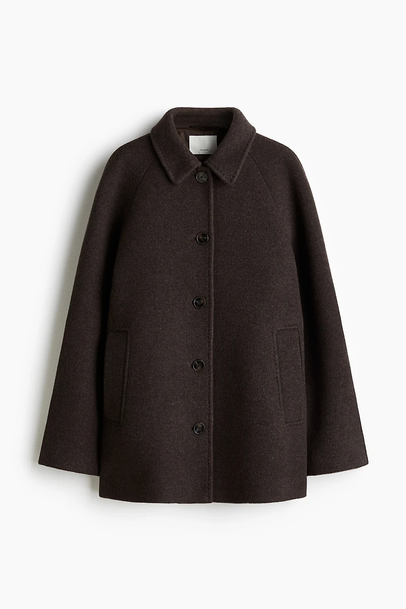 Wool-Blend Car Coat