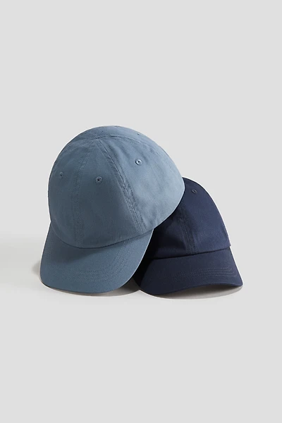 Lot de 2 casquettes en sergé coton