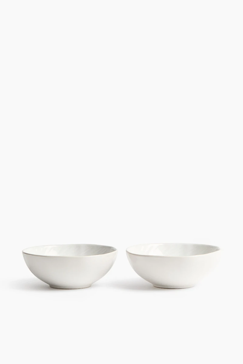 2-Pack Textured Stoneware Bowls