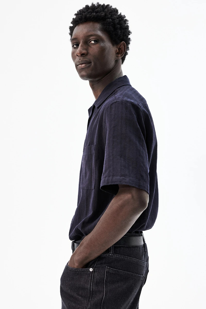 Regular-Fit Linen-Blend Resort Shirt