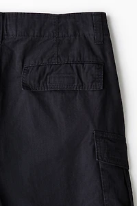 Loose-Fit Cotton Cargo Shorts