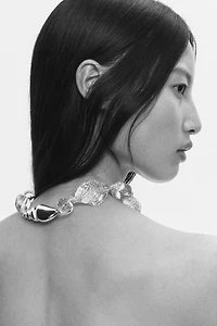 Collier cordon avec perles de fantaisie