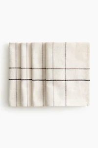 4-Pack Patterned Linen-Blend Napkins