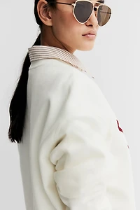 Sweatshirt with Text Motif