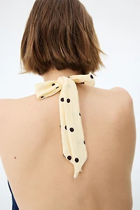 Peplum Halterneck Top