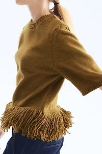 Sweater with Fringe