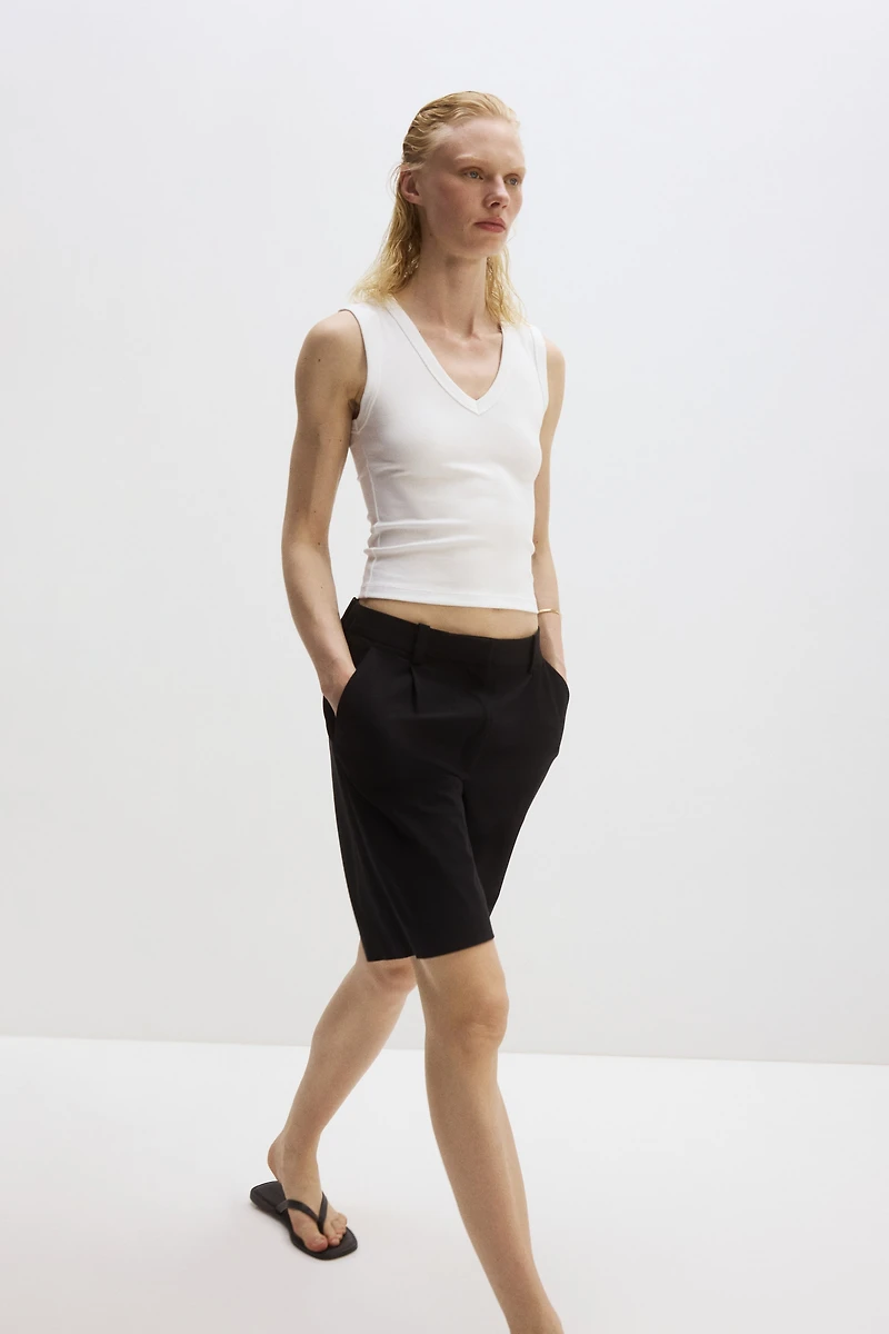 Wrinkle-Resistant Relaxed-Fit Bermuda Shorts