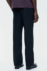 Regular-Fit Linen-Blend Pants