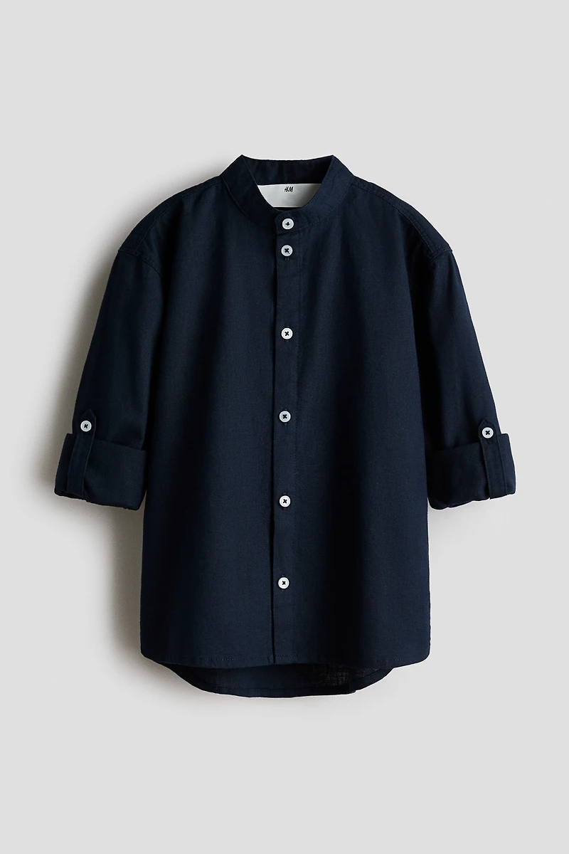 Linen-Blend Shirt
