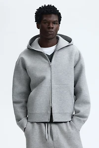 Loose-Fit Scuba Hooded Jacket