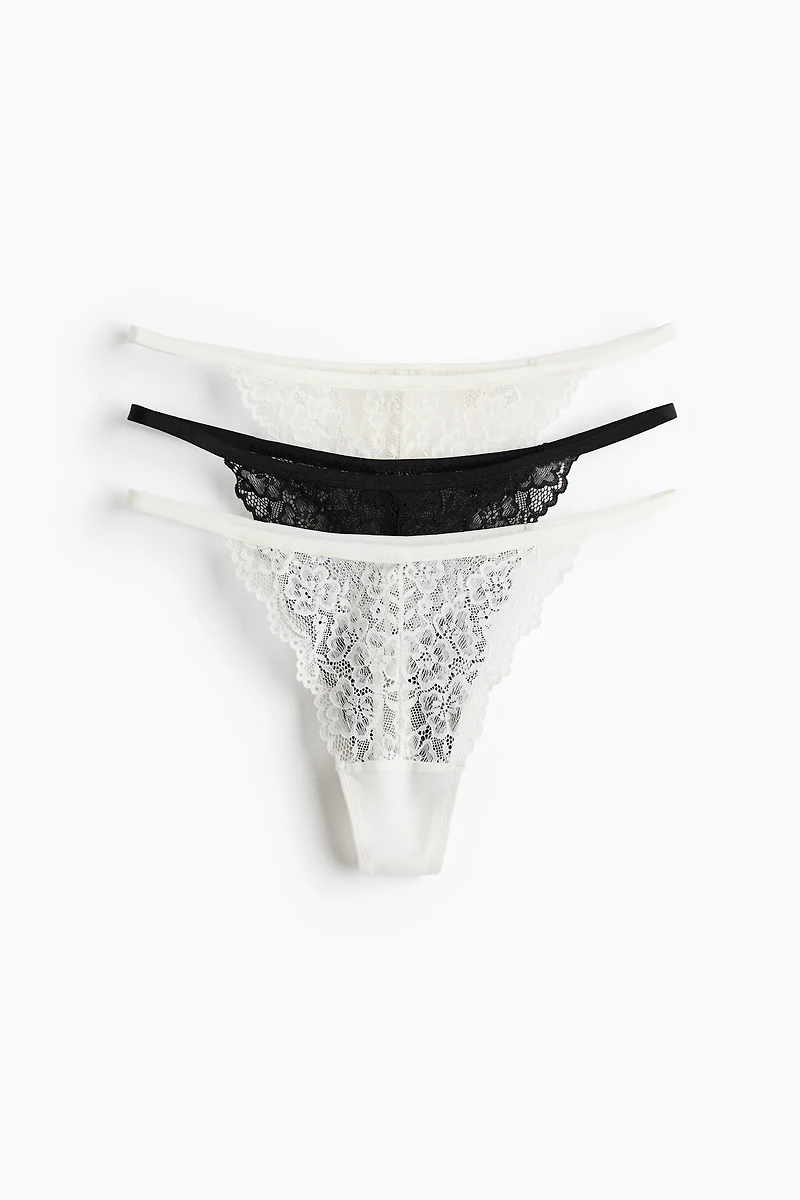 3-pack Lace Thong Briefs