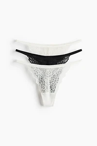 3-pack Lace Thong Briefs