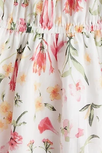 Bubble-Hem Cotton Dress