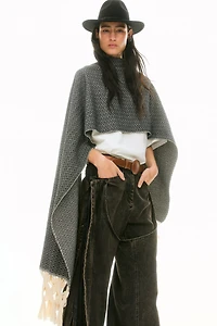 Cotton Shawl with Fringe