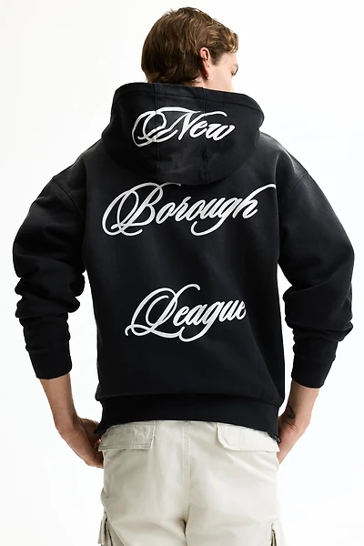 Relaxed-Fit Printed Hooded Jacket