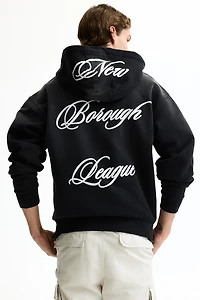 Relaxed-Fit Printed Hooded Jacket