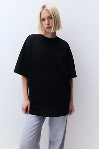 Oversized Short-Sleeved Sweatshirt