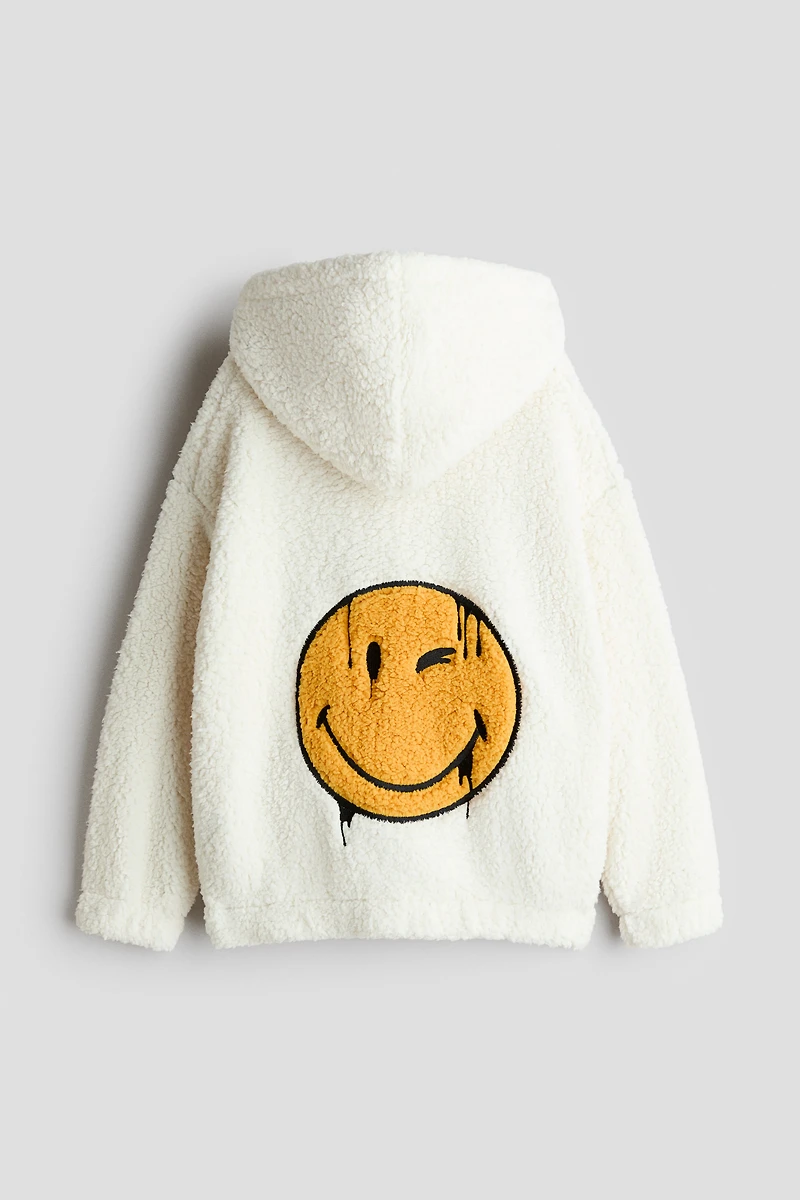 Veste à capuche fermeture éclair en polar