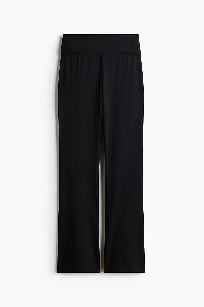 Flared Brushed Jersey Pants