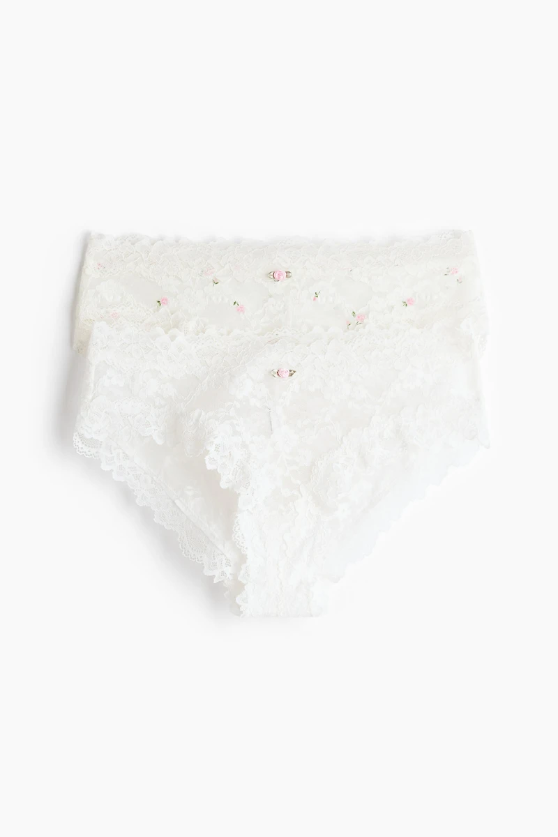 Lot de 2 culottes Hipster en dentelle