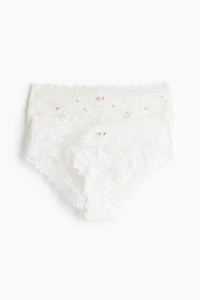 Lot de 2 culottes Hipster en dentelle