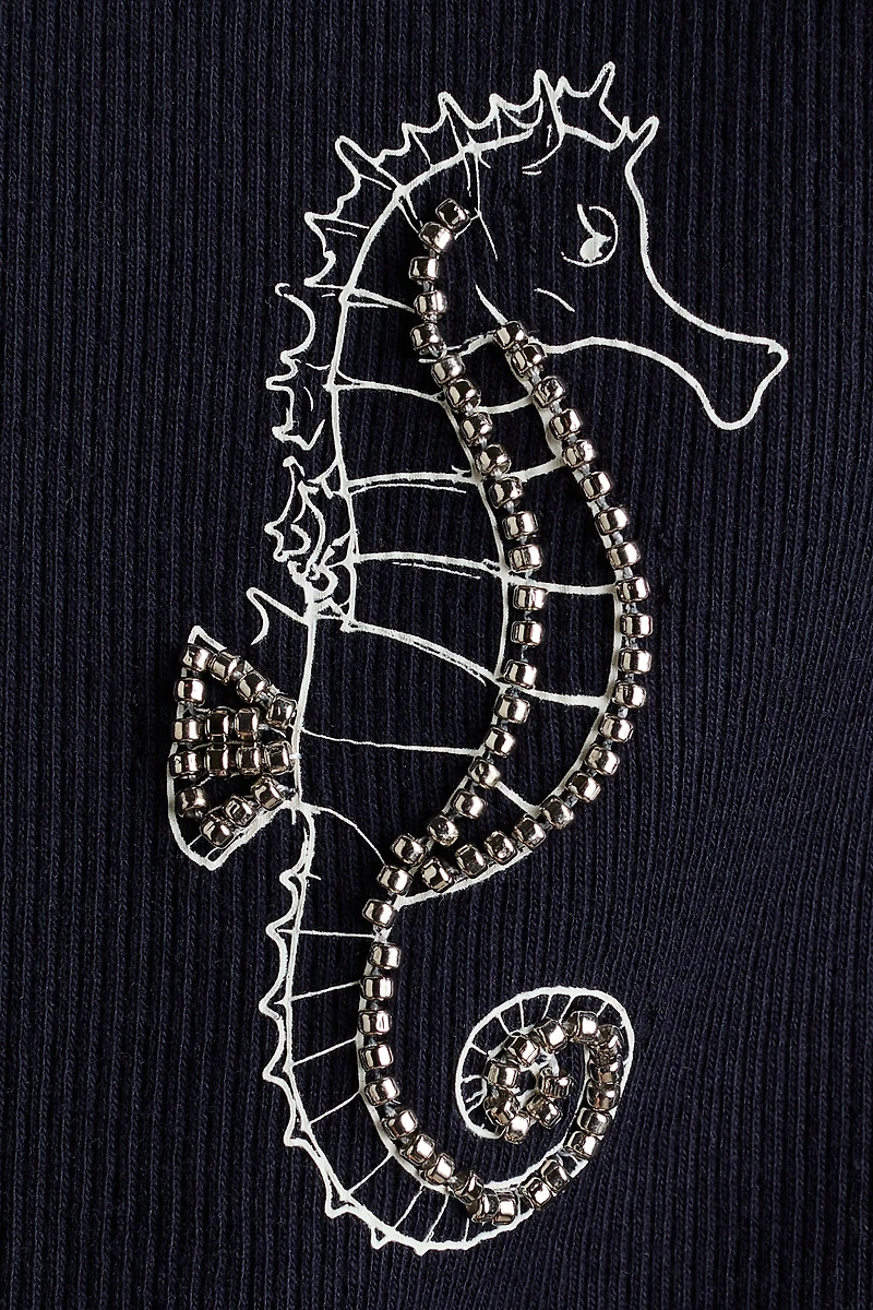 Bead-Embellished Tank Top