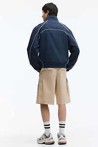 Loose-Fit Cotton Cargo Shorts