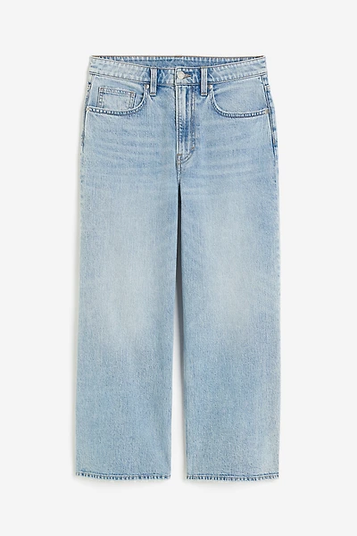 High Rise Wide Leg Cropped Jeans