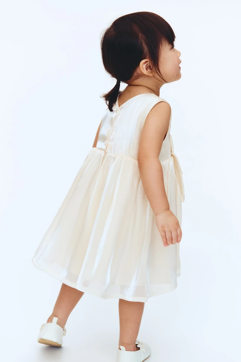 Bow-Detail Organza Dress