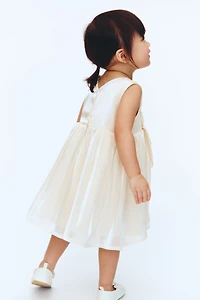 Bow-Detail Organza Dress