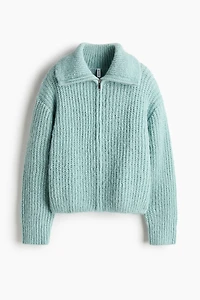 Cardigan with Zipper