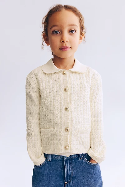 Textured-Knit Cardigan