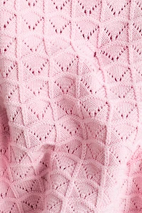 Crochet-Look Pointelle-Knit Top