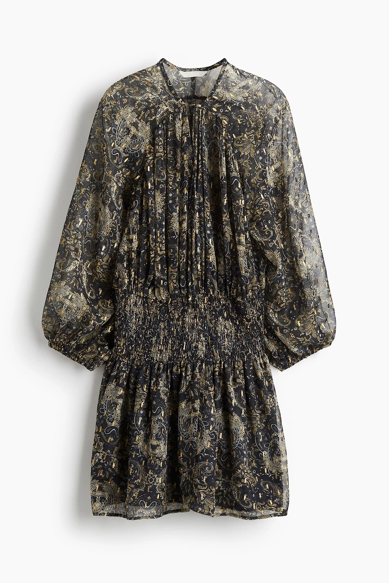 Smocked Chiffon Dress