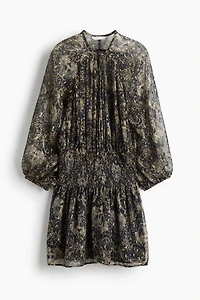 Smocked Chiffon Dress