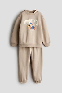 2-Piece Printed Sweatshirt and Joggers Set