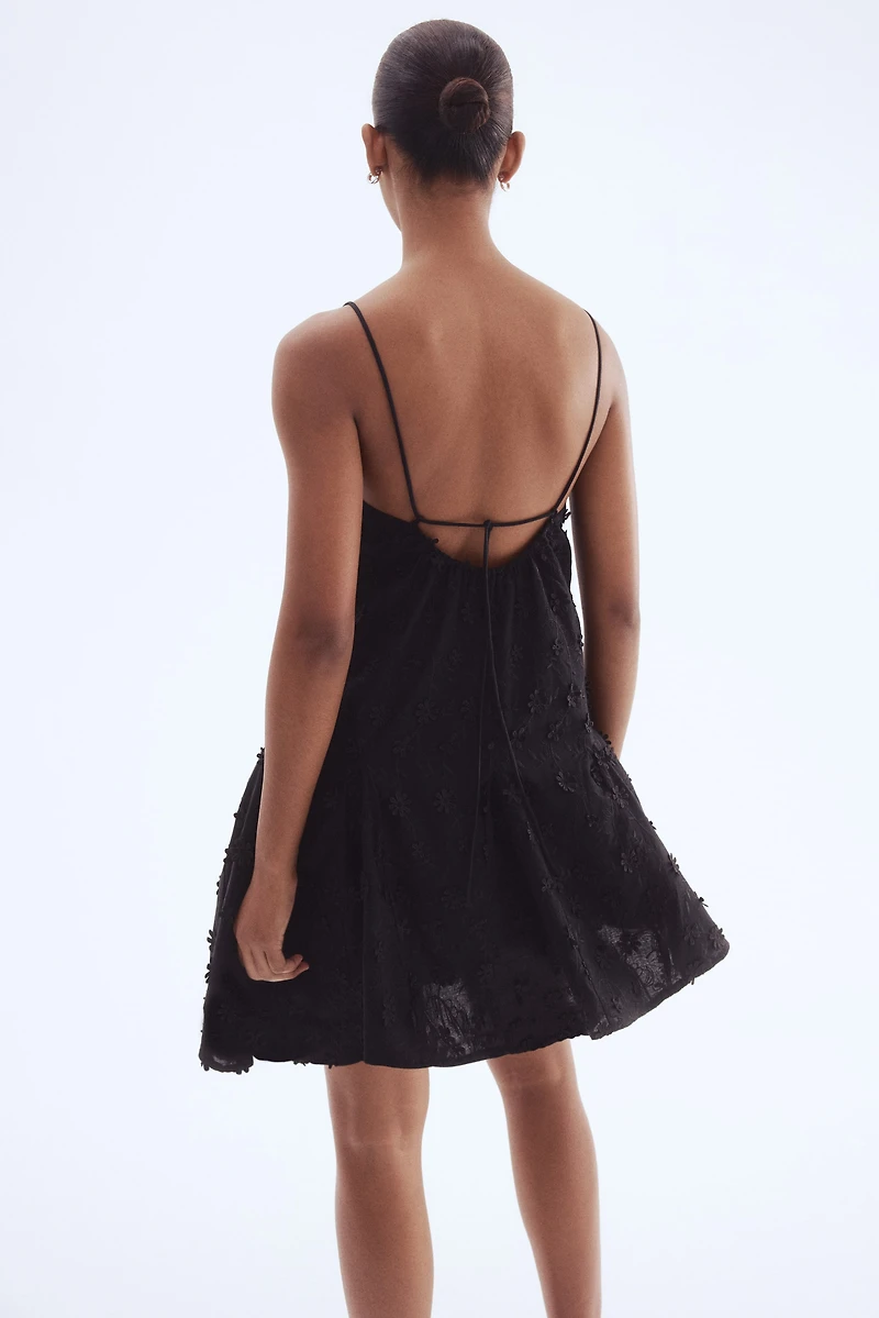 Appliquéd Cotton Dress