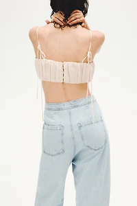 High-Waist Barrel Ankle Jeans