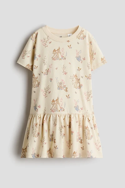 Printed Cotton Jersey Dress