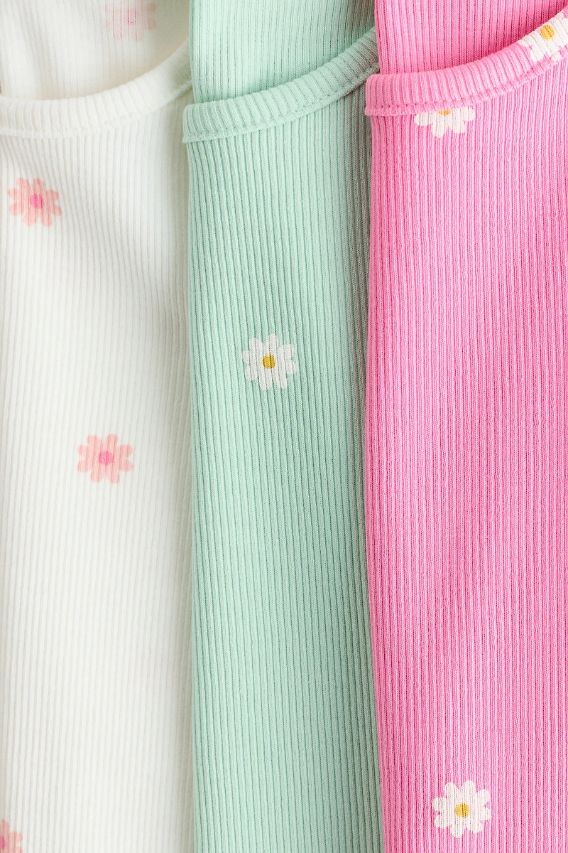 3-Pack Ribbed Cotton Tops