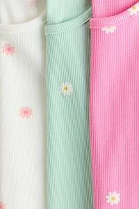 3-Pack Ribbed Cotton Tops