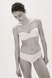 Soutien-gorge bandeau rembourré en microfibre