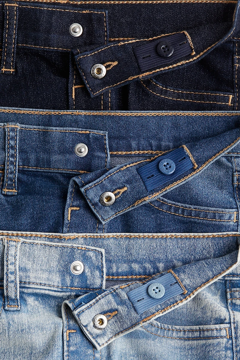 Lot de 3 jeans amincis confortables extensibles