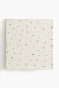 Couverture pour bébé en tricot pointelle