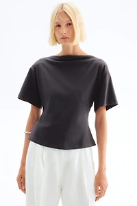Boat-Neck Cotton Top