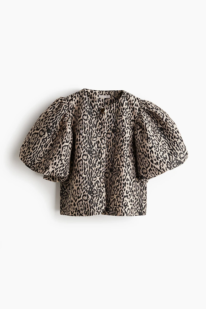 Balloon-Sleeved Blouse