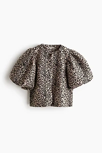 Balloon-Sleeved Blouse